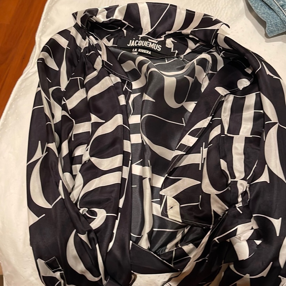 JACQUEMUS LA RIVIERA logo silk shirt